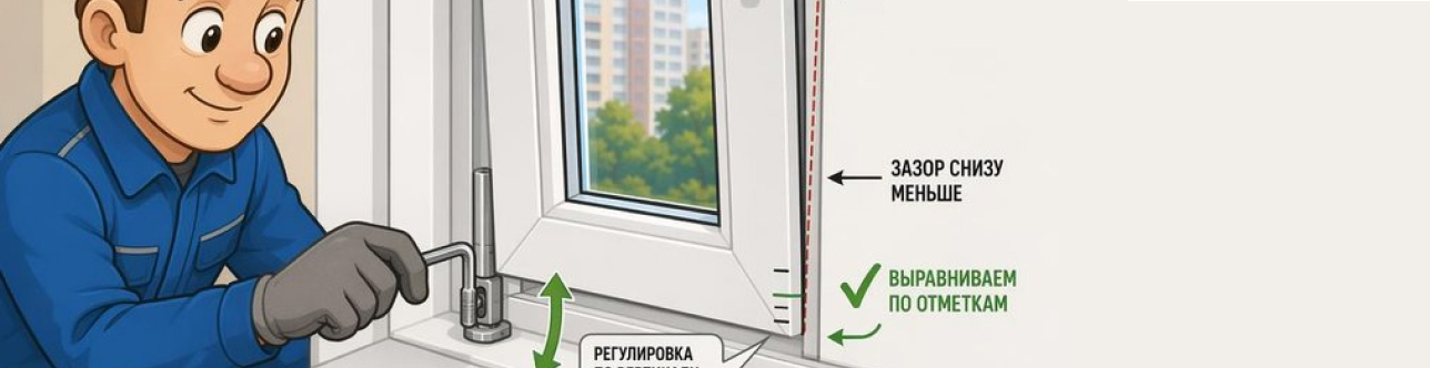 Как поднять и выровнять створку пластикового окна своими руками 🪟🔧