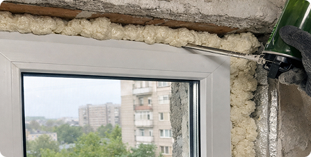 м. Калужская — утепление оконного проема