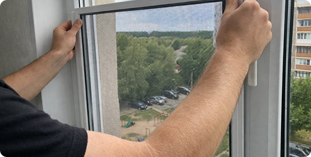 м. Бибирево — установка рамочной москитной сетки
