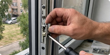 м. Некрасовка — замена фурнитуры на алюминиевом блоке