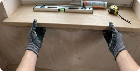 Усиление основания и монтаж нового подоконника